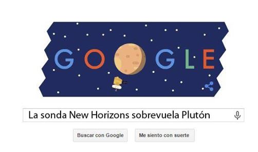 Pluto New Horizons. Doodle de Google